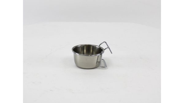RVS voer/drinkbakje met haken 300ML - Afbeelding 2
